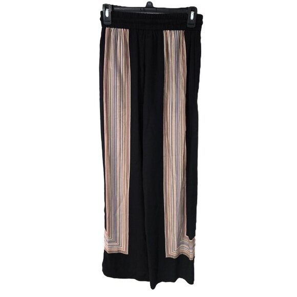 Paul Smith Sz 6 Womens Black Signatuew Stripe Wide Leg Pants - Picture 5 of 7